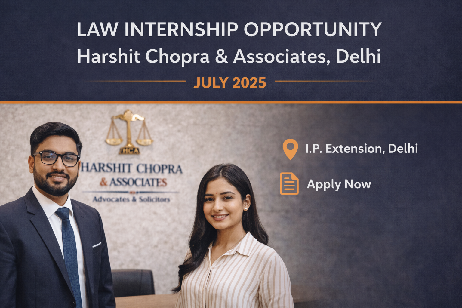 Law Internship in Delhi – Harshit Chopra & Associates July 2025 Program | Kollegeneeds
